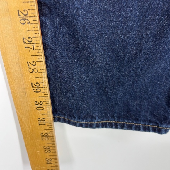 Gap 1969 Mens 32 Waist by 32 Length Jeans Straight Leg Mid Rise Dark Blue 5 PKT - Picture 5 of 10